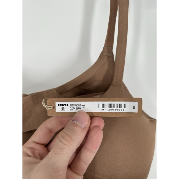 Skims Ultimate Push Up Plunge Bra Sienna Underwire Padded Tan Brown Size 38C - Picture 3 of 6